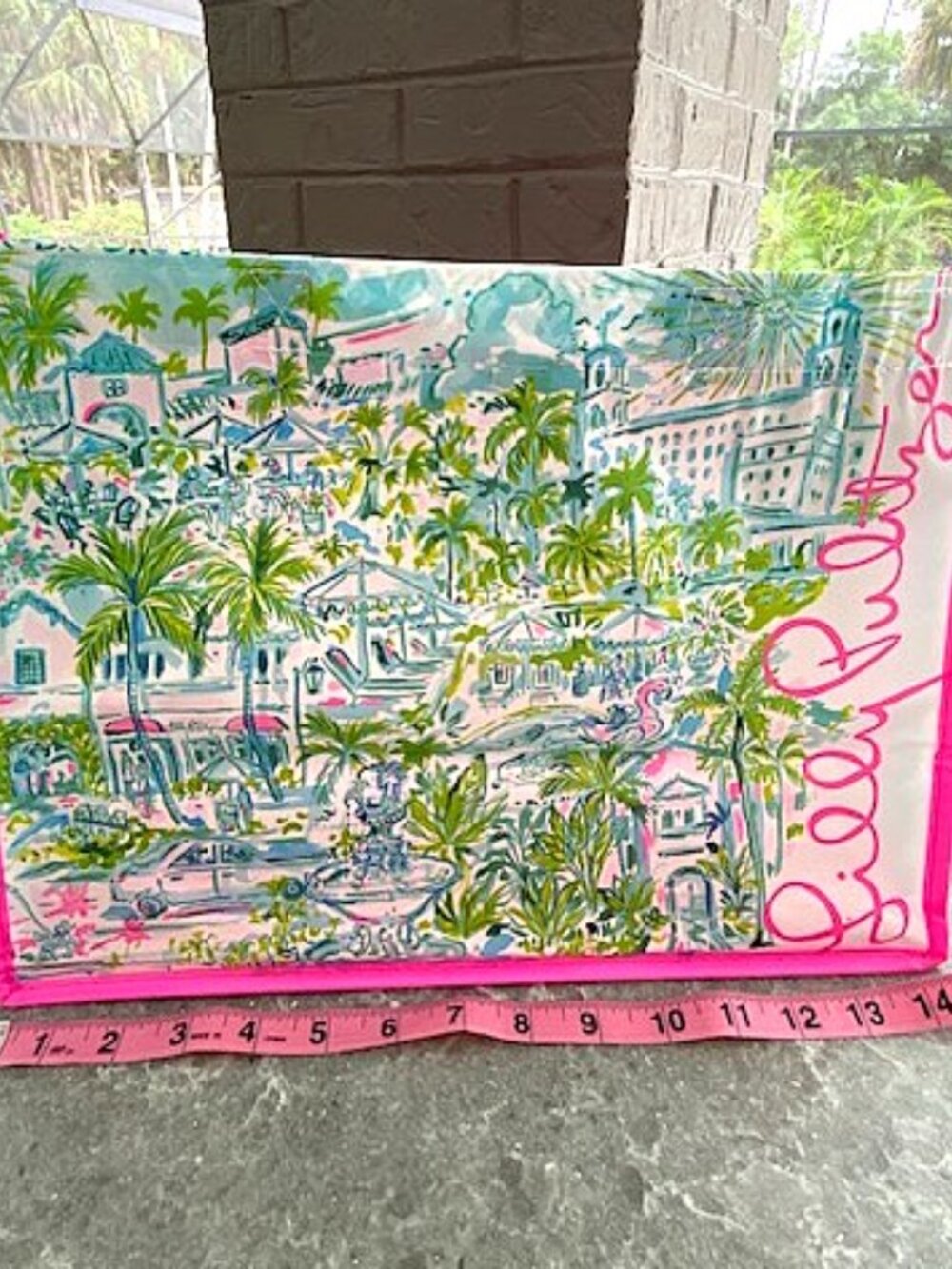 Lilly Pulitzer Reusable Shopping Bag Palm Beach Pink Tote Collectible Medium - Picture 3 of 6